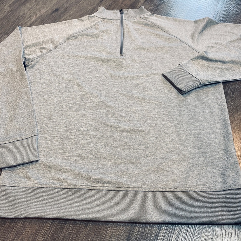 FootJoy Mens Quarter Zip Pullover Heather Grey Performance Golf Size M